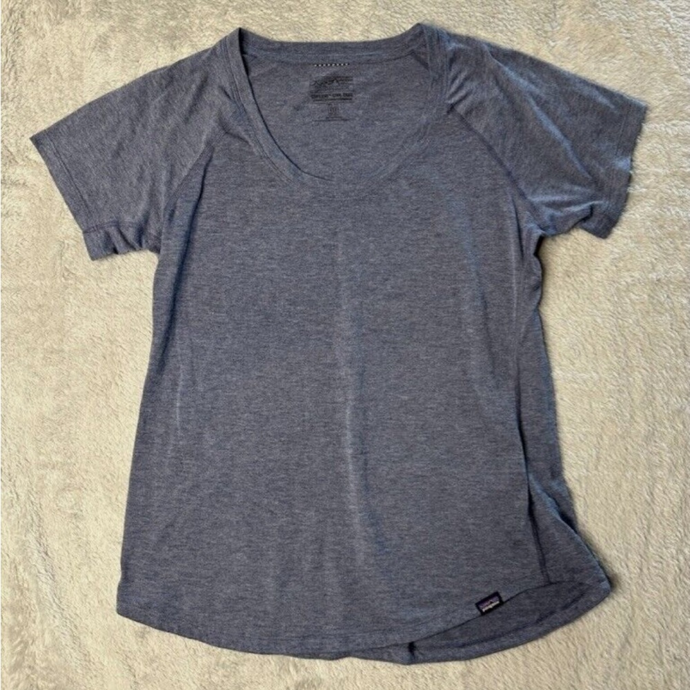 Patagonia Blue Capilene Cool Trail T shirt